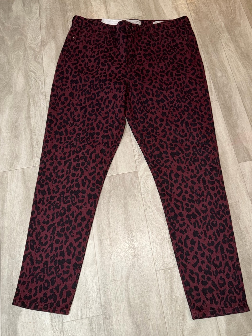 Women’s Burgundy Leopard Print Pants